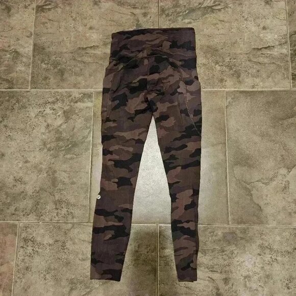 Lululemon Fast and Free Camo  Leggings - Picture 3 of 5